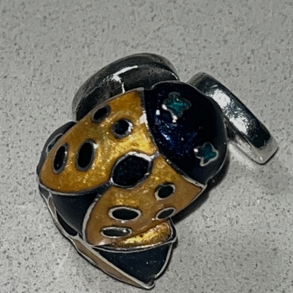 Robert Talbott Enamel Ladybug Cufflinks, 925 - Picture 6 of 6